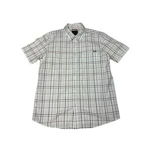 Oakley Men's Plaid Short Sleeve Button Up Shirt Large Regular Fit Casual